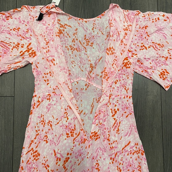 Nobody's Child Eva Pink Leopard Print Midi Dress Size 6 NWT - Picture 8 of 10